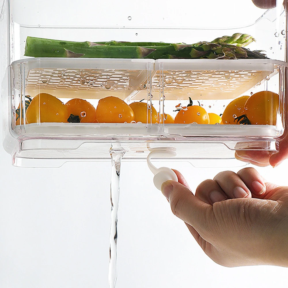 Big Size Food Storage Containers with Lids Kitchen Refrigerator Seal Tank Transparent Plastic Separate Fruit Fresh Box | Дом и сад