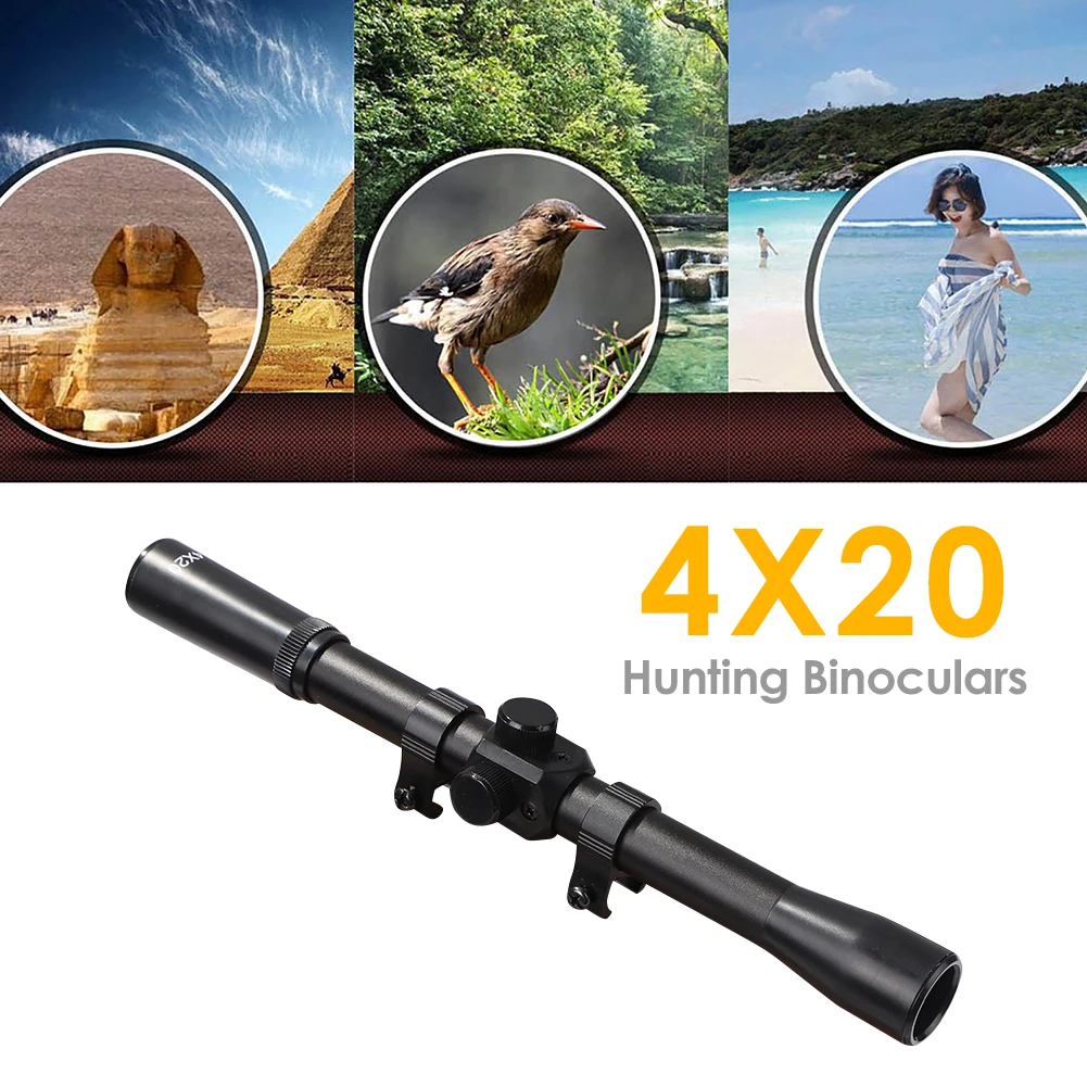 

4x20 Portable Hunting Binoculars Durable Aluminum Alloy Riflescope Telescope Airsoft Optics Scopes for Outdoor Camping Hiking