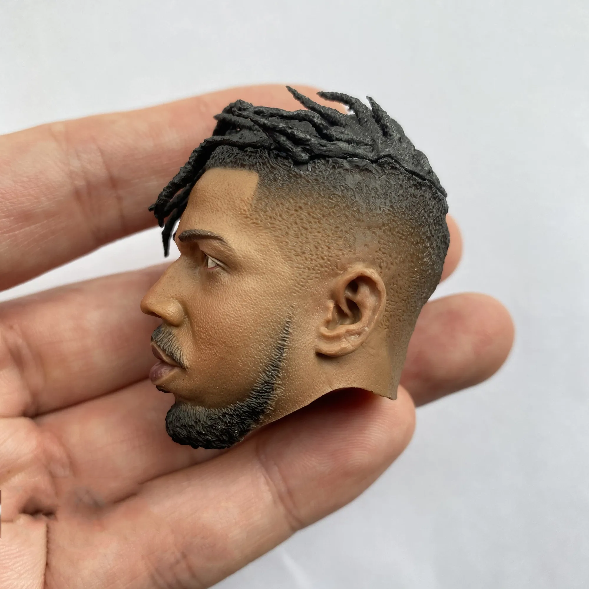 1/6 Black Panther Erik Killmonger Michael Bakari Jordan PVC Toy Fit 12'' Male Action Figure Body Soldier's Head Carving Model |