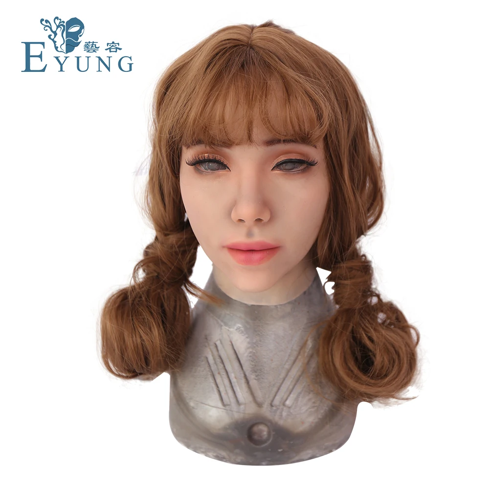 EYUNG, косплей, новинка, Кэти, силиконовая женская маска для мужчин и транссексуалов, кроссдрессер для мужчин, качественная, ручная работа, мягкая силиконовая Реалистичная маска