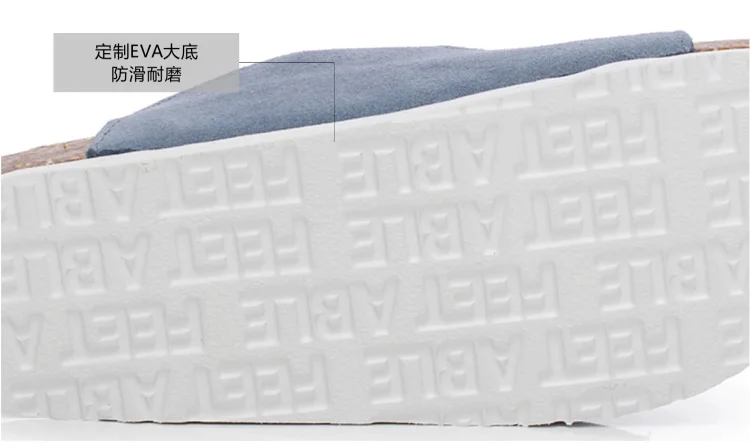 

Summer Men's Mule Clogs Slippers High Quality Soft Cork Two Buckle Slides Footwear For Men Women Unisex 35-46