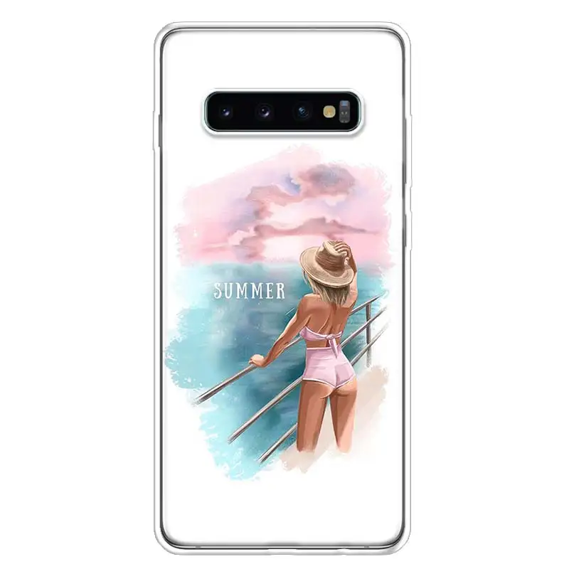 summer beach wave sea Phone Case For Samsung Galaxy A50 A70 A30 A40 A20E A10S Note 20 Ultra 10 Lite 8 9 A6 A7 A8 A9 Plus + Shell images - 3