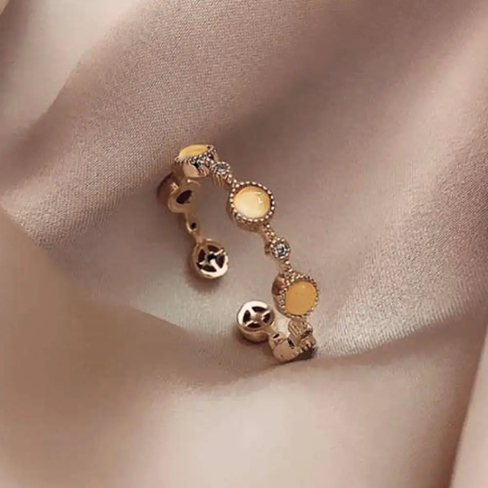 

Finger Ring Beautiful Female Jewelry Comfortable Wearing Exquisite Opal Open Ring for Holiday Women Ring Fashion Ring
