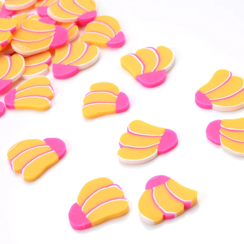 Бусины из глины в форме желтых фруктов 30 шт. 20 мм бусины для подвесок полимерной