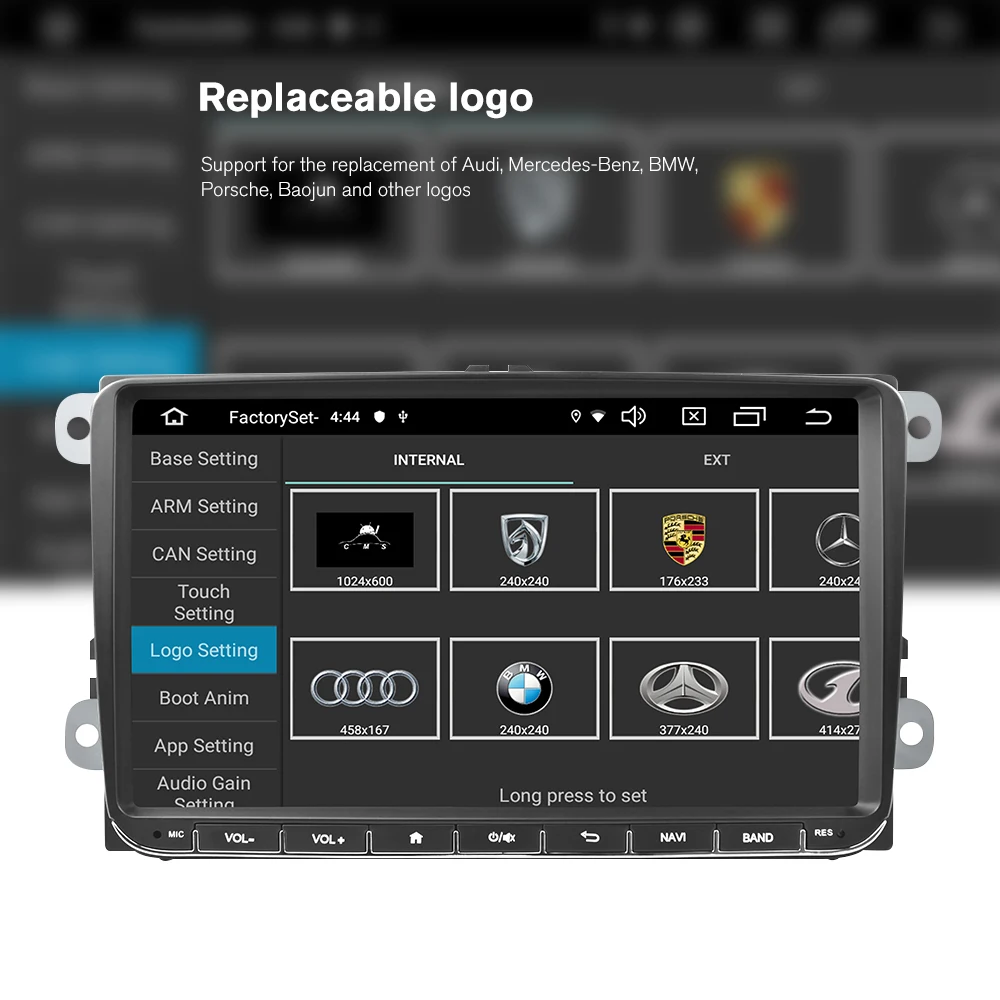 Podofo 2 Din " android-авторадио Car gps навигации зеркало ссылка CANBUS WI-FI Автомобильный мультимедийный плеер для Passat Golf touran сиденье
