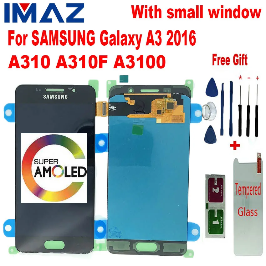 ЖК дисплей AMOLED IMAZ для Samsung Galaxy A3 2016 A310 A3100 A310H 4 7 дюйма сенсорный экран дигитайзер в