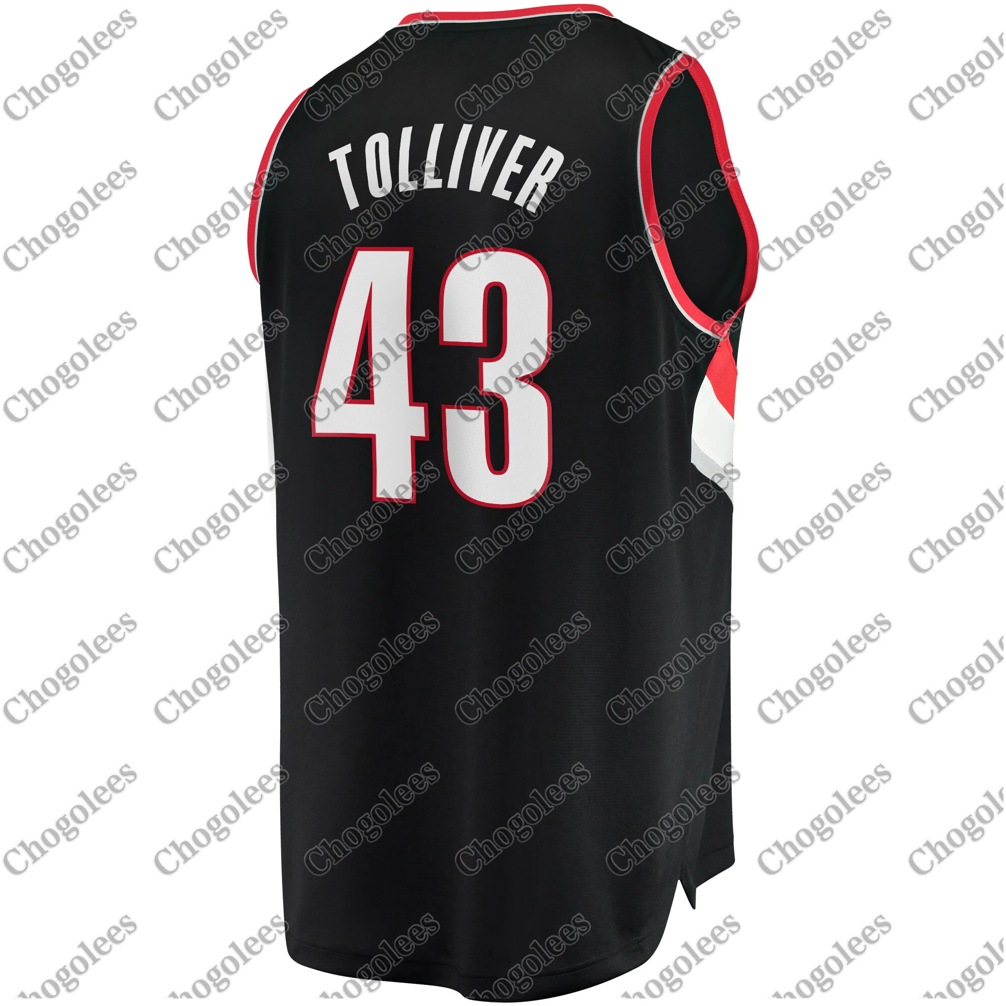 

Men Basketball Jersey Anthony Tolliver Portland Trail Branded Fast Break Jersey Black Icon Edition