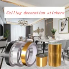 Наклейки для украшения потолка, ПВХ фольга, самоклеящаяся лента для домашнего декора стен, индивидуальная плитка, красота, сшивание, наклейки для пола