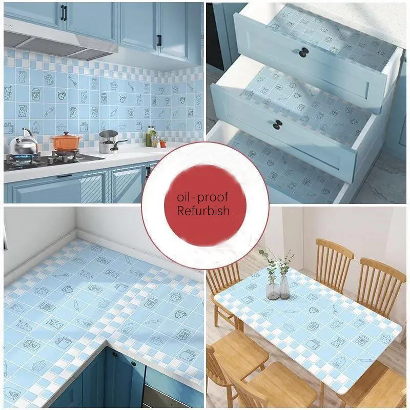 kitchen decor vinyl oil proof stickers fireproof high temperature wall stickers waterproof thickened self adhesive home decor free global shipping