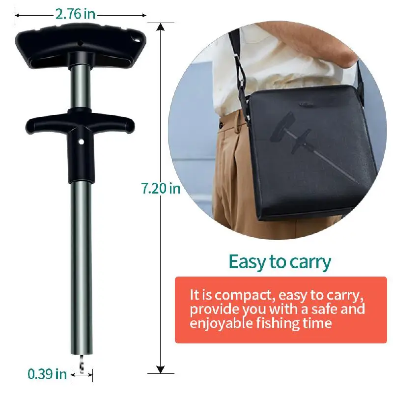 

SUKIA 1Pcs T-type Fish Hook Remover Hooks Extractor Fishing Lure Remover Aluminum Tube Detacher Terminal Tackle Stainless Steel