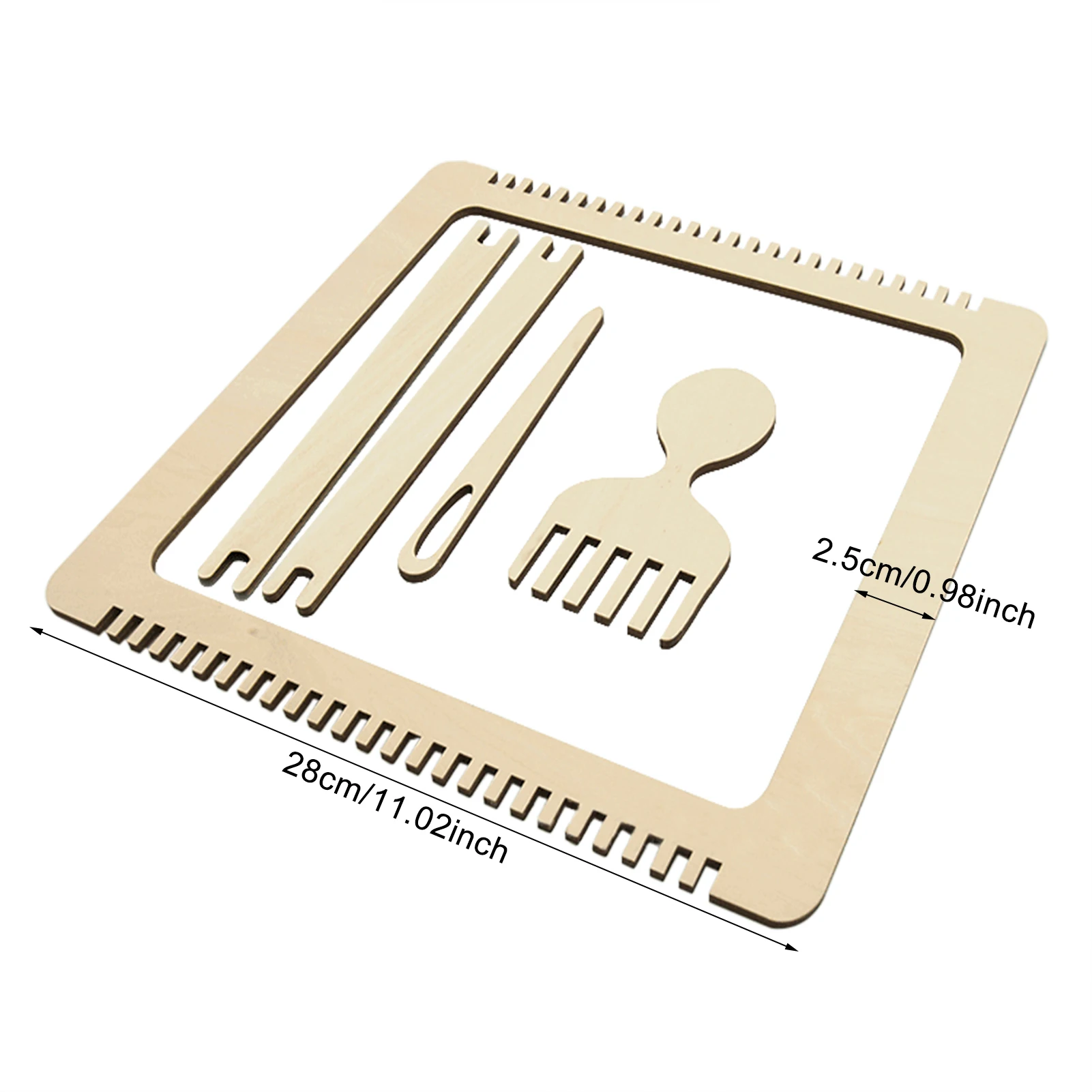 

DIY Solid Wood Simple Tapestry Knitting Machine Set Children's Hand Knitting Tools Parent-child Interactive Educational Toys