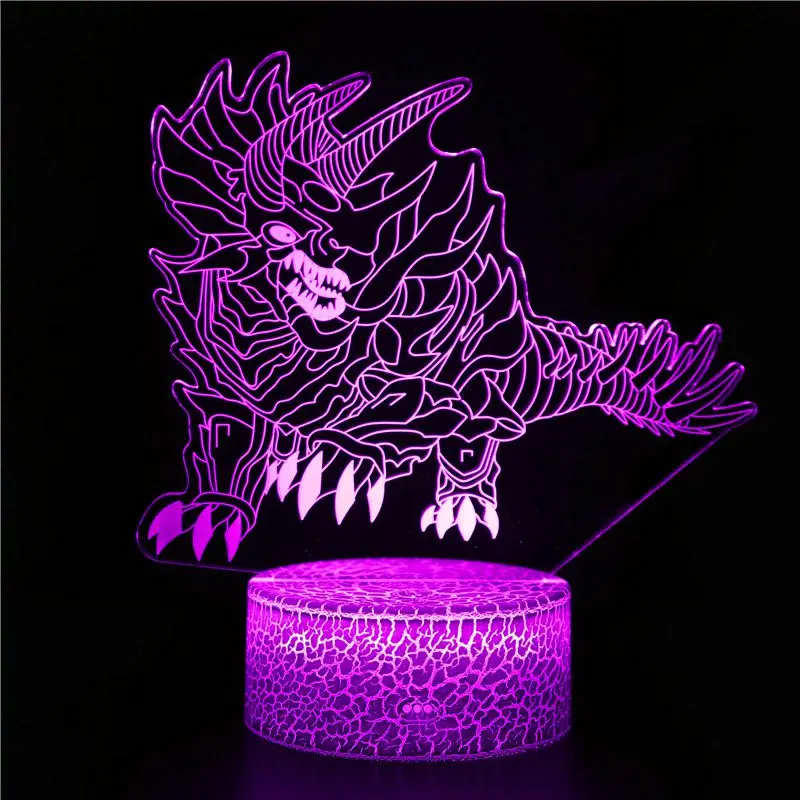 

Прикроватная лампа в виде динозавра, 3D голографическая иллюзия, ночсветильник, креативное и интересное прикроватное 3D моделирование для до...