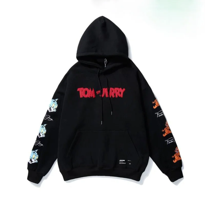 

New letter cartoon hoodie women embroidered hoodie street sweater women Harajuku spring and winter tops casual streetwear 2021