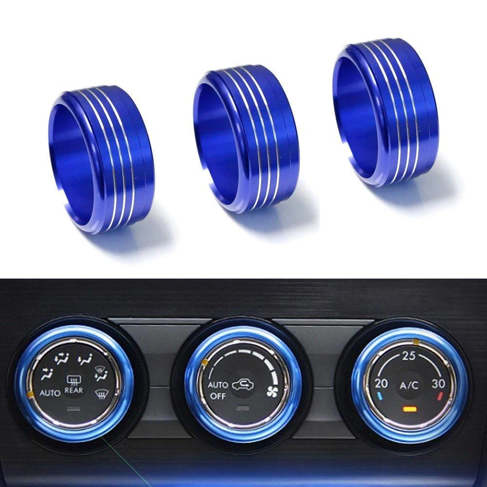 3pcs For Subaru Forester XV Outback Legacy Impreza Air Conditioning Volume Knob Switch Modified Decorative Ring | Автомобили и