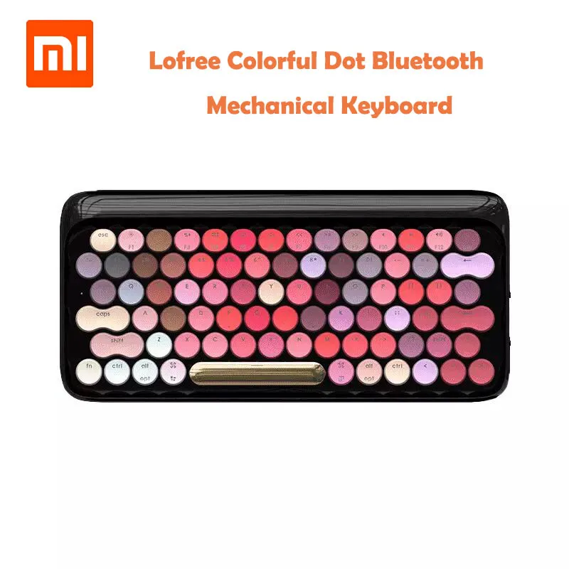 Xiaomi Lofree Беспроводная механическая клавиатура Bluetooth Bloom Version Charming Colorful Lipstick Gaming с LED-подсветкой.