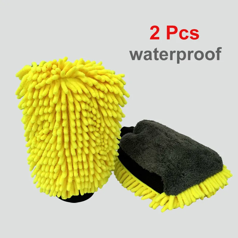 2 предмета ультра люкс класс микрофибры Автомойка перчатки инструмент для чистки