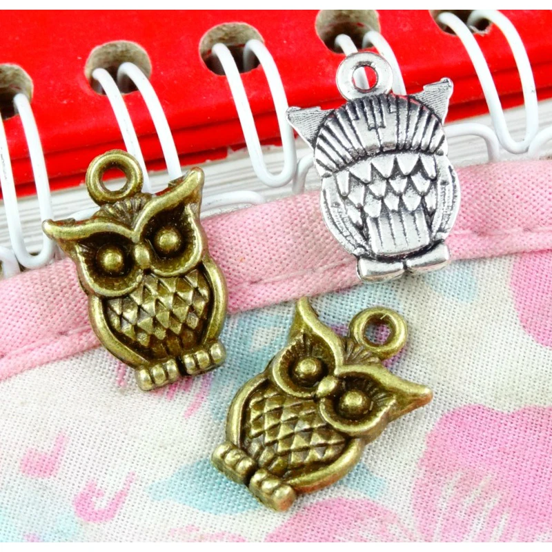 

60 шт., подвески из цинкового сплава в виде совы, 16,7x11,9 м