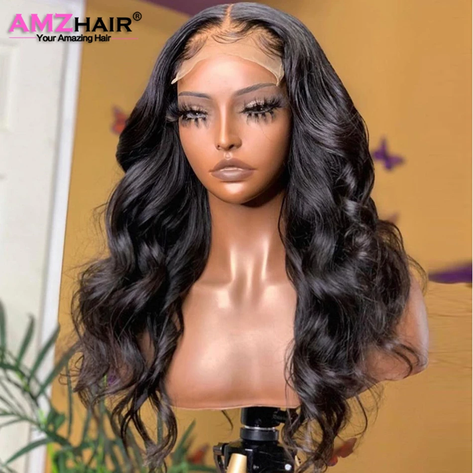 Парик HD длинный 30 дюймов из человеческих волос на сетке спереди 13X4 прозрачный