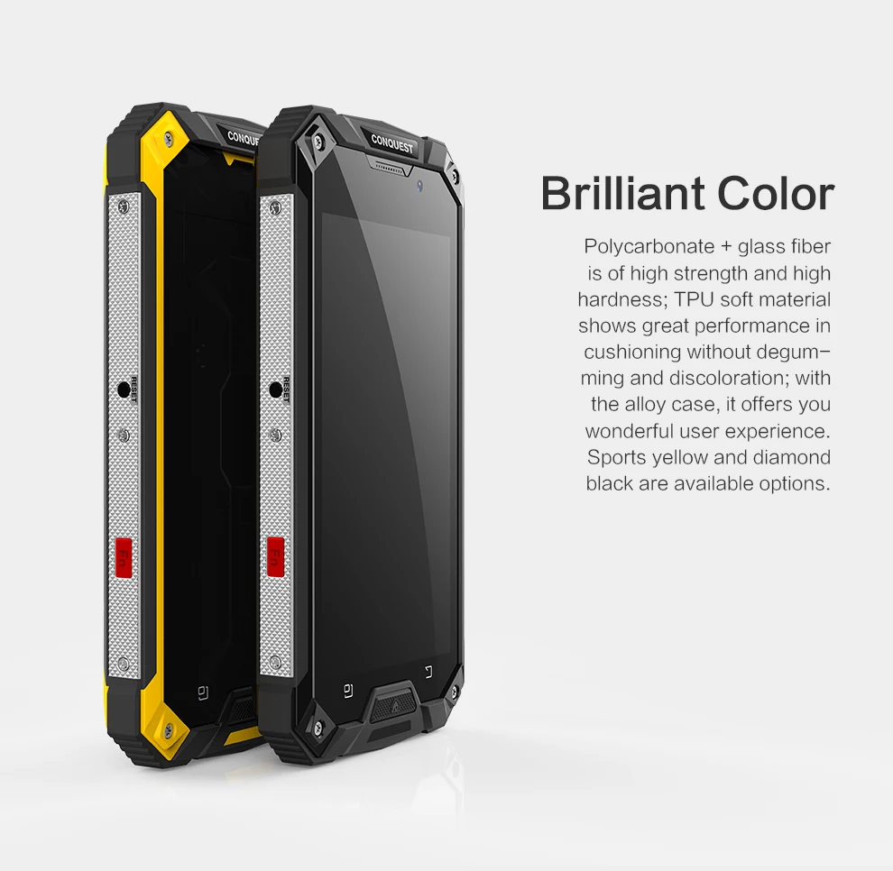 Conquest S6 IP68 прочный мобильный телефон водонепроницаемый телефон 3 Гб ram 32 ГБ rom CAT 4G LTE FDD смартфон+ 2,45 ГГц RFID