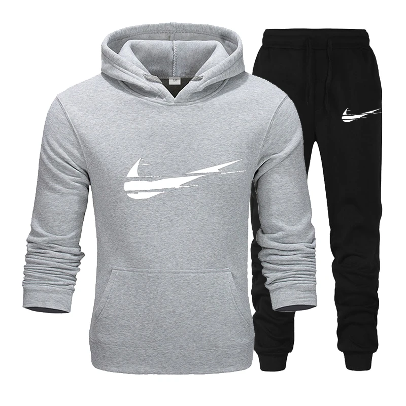 

Men's sports and leisure wear, new brand, hoodie + pants, two-piece sportswear, fashionable suit