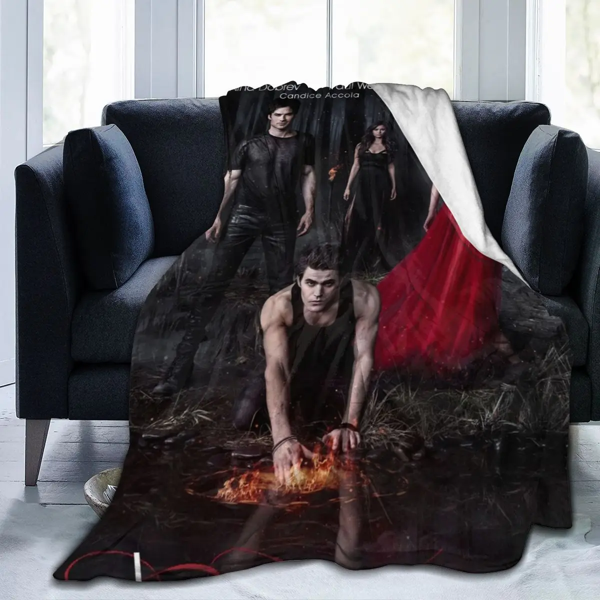 

Vampire Diaries sofa bedroom decoration warm blanket 3D printing blanket quilt throwing bed sheet adult home textile