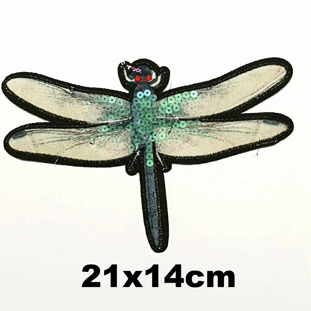 

DIY large embroidery big dragonfly animal cartoon patches for clothing QR-3359
