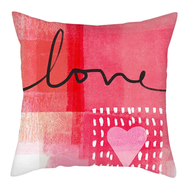 Fuwatacchi Love Series Printed Pillow Case Romantic Valentine's Day Gift Pillows Cover Home Sofa Chair Decorative Cushion Covers | Дом и