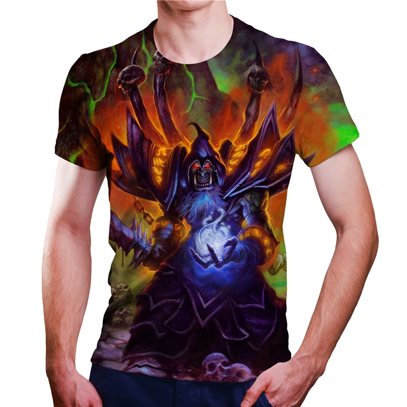 

2021 Summer Men's Nezha Graphic 3d T-shirt Casual Fashion Chinese Style T-shirt Quick-drying Oversized T-shirt Short Sleeve Top