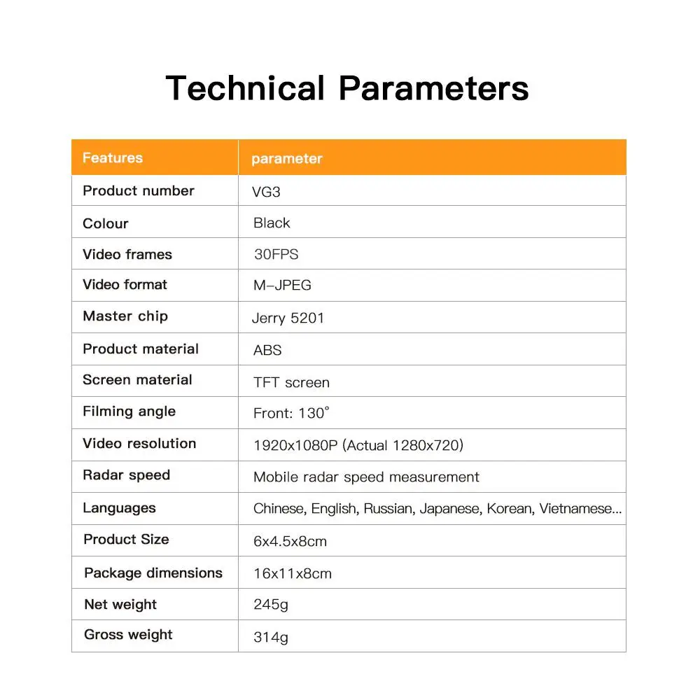 Видеорегистратор автомобильный VG3 2 в 1 с антирадаром и голосовым оповещением на
