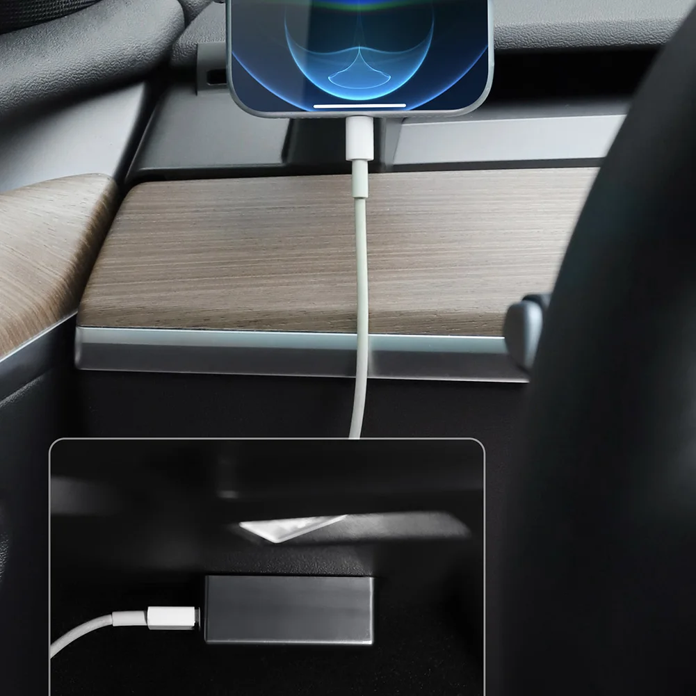 Dual USB Phone Charger Car OBD Power for Tesla Model 3 Y X 2021 MP3 MP4 5V 2.1A Charging Splitter Adapter | Мобильные телефоны и