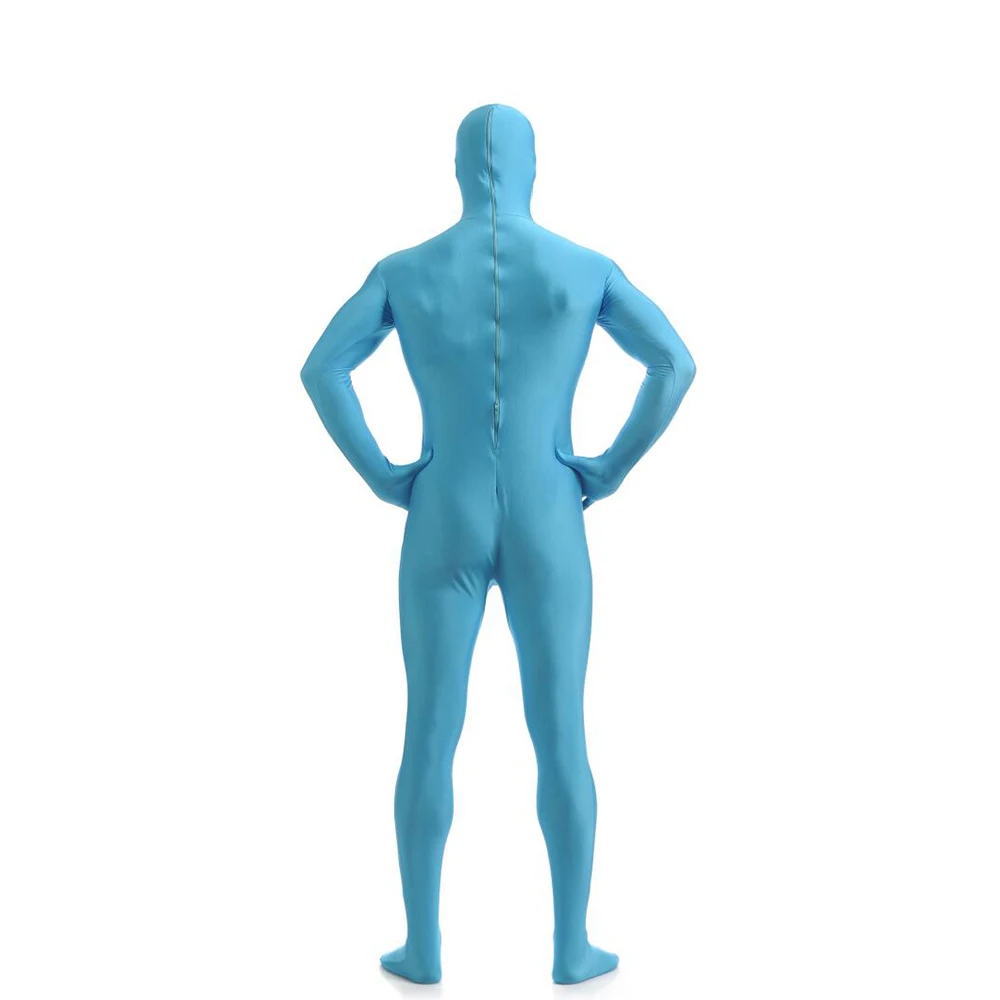 Костюмы зентай костюм с открытым лицом кожи Комбинезон на Хэллоуин взрослый