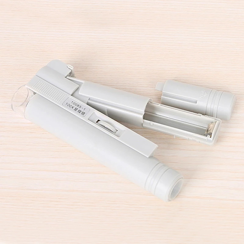 Мини ювелир 100x светодиодный карманный микроскоп Ювелирные изделия Лупа Стекло 100