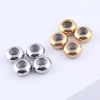 20pcs 2 5mm hole stainless steel slider spacer beads diy for bracelets necklace making accessories