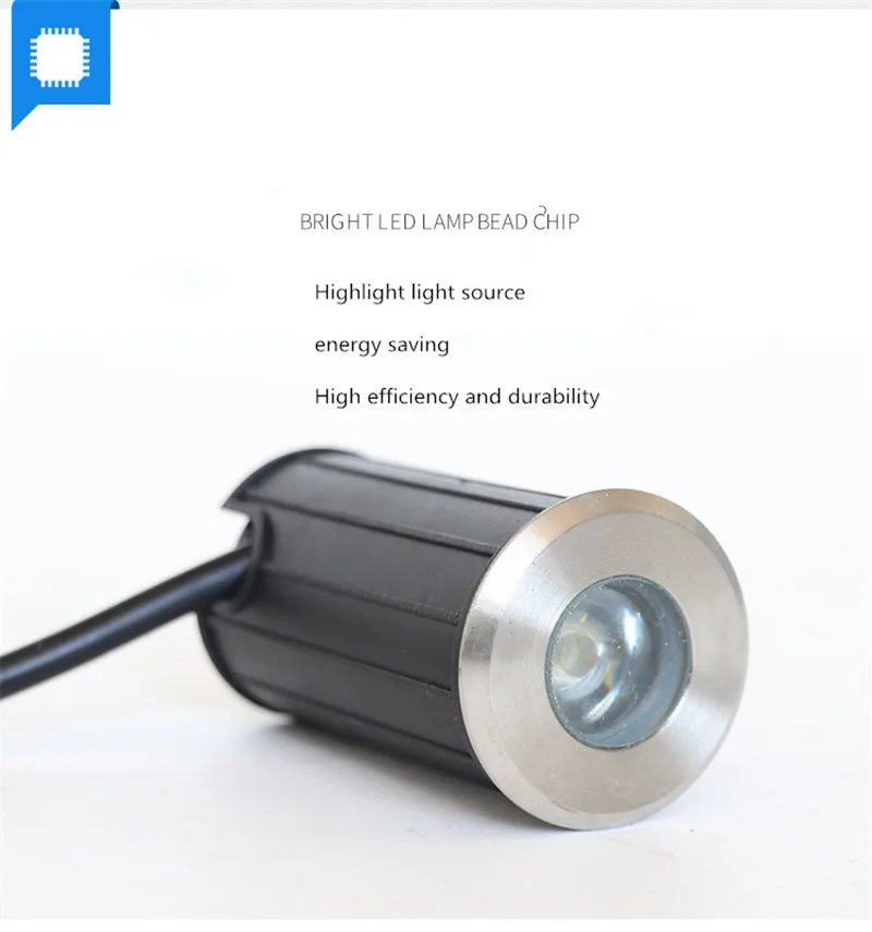 IP68 1 Вт Светодиодный подводный прожектор наземный садовый светильник для дорожек