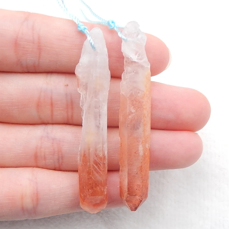 

Natural Gemstone Quartz Earrings,Fashion Earrings set Jewelry 52x7x7mm,9g