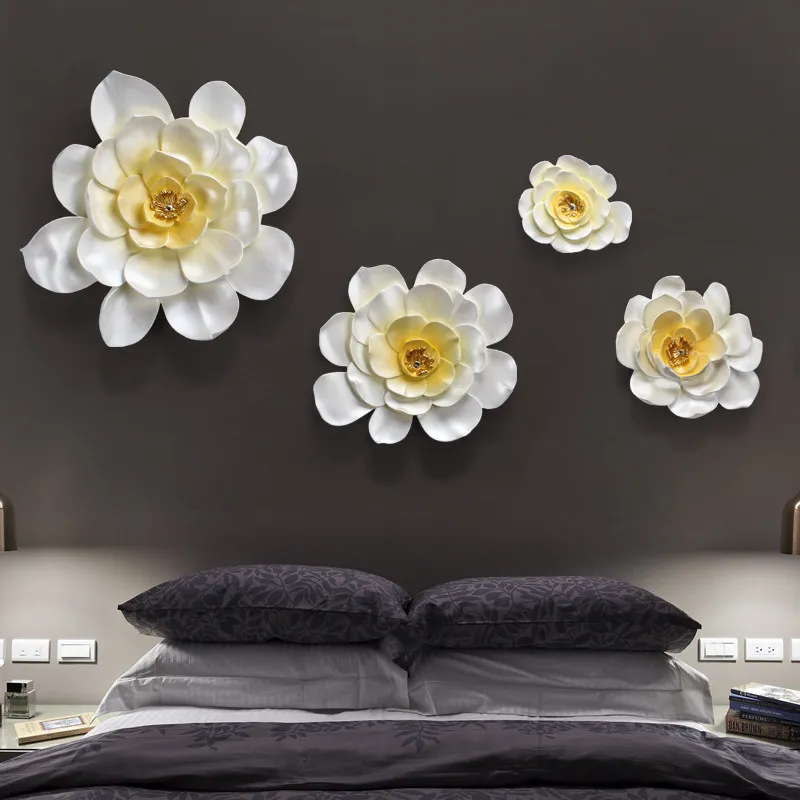 

Modern Luxury FRP Flowers Wall Murals Home Livingroom Background Wall Hanging Decoration Hotel Office Porch Wall Sticker Crafts