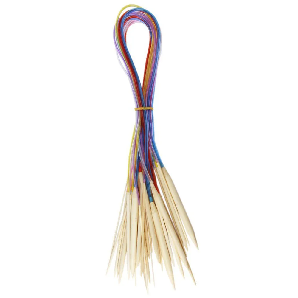 

18Pcs 80cm Multicolor Tube Circular Needles Crocheting Craft Set For Sweater Gloves Craft Knitting Tools Stitch