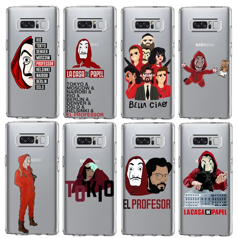 Бумажный чехол для сериала бумажный дом силиконовый из ТПУ телефона samsung A30A50S8 S9