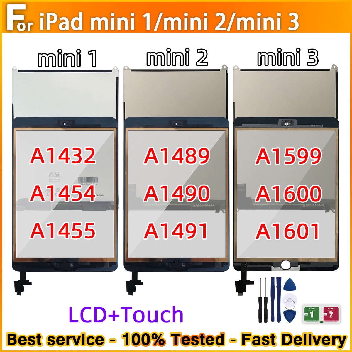 Новый ЖК-дисплей и сенсорный экран для APPLE iPad Mini 1 2 3 Mini1 Mini2 Mini3 A1432 A1454 A1455 A1489 A1490 A1491