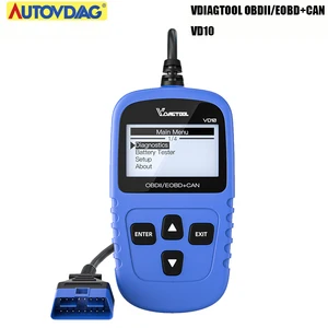 Диагностический сканер VDIAGTOOL VD10, считыватель кодов ошибок двигателя OBDII, лучше, чем ELM327 V1.5