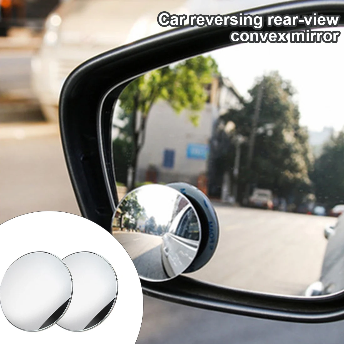 

2pcs 360 Degree Rotable Universal wide angle Round blind Spot Mirror Rimless Car Rearview Convex Mirror for parking safety