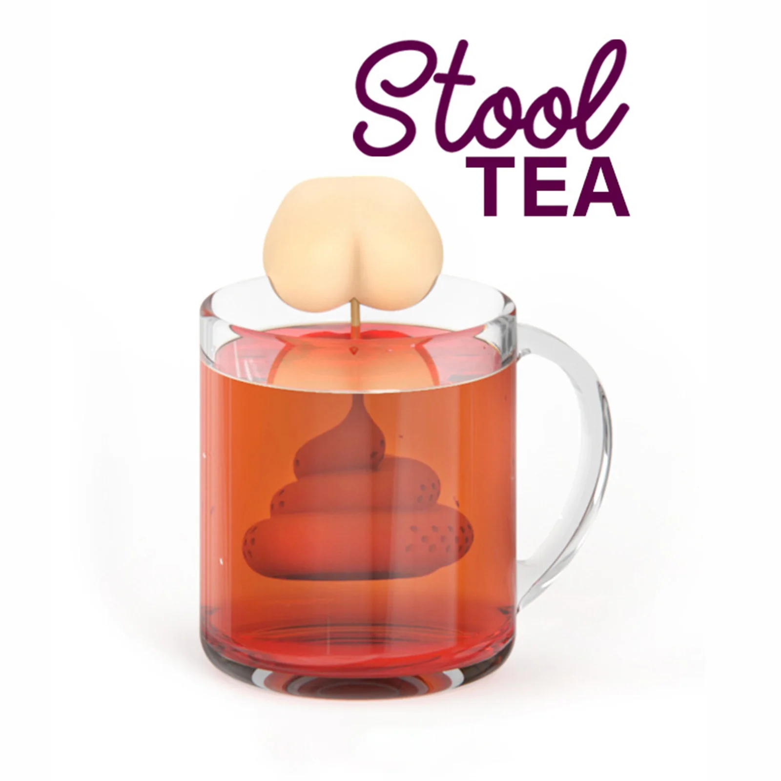 

Funny Tea Infuser, Tawny Butt and Poop Shape Creative Tea Filtration, Creative Gifts to Tea Lovers