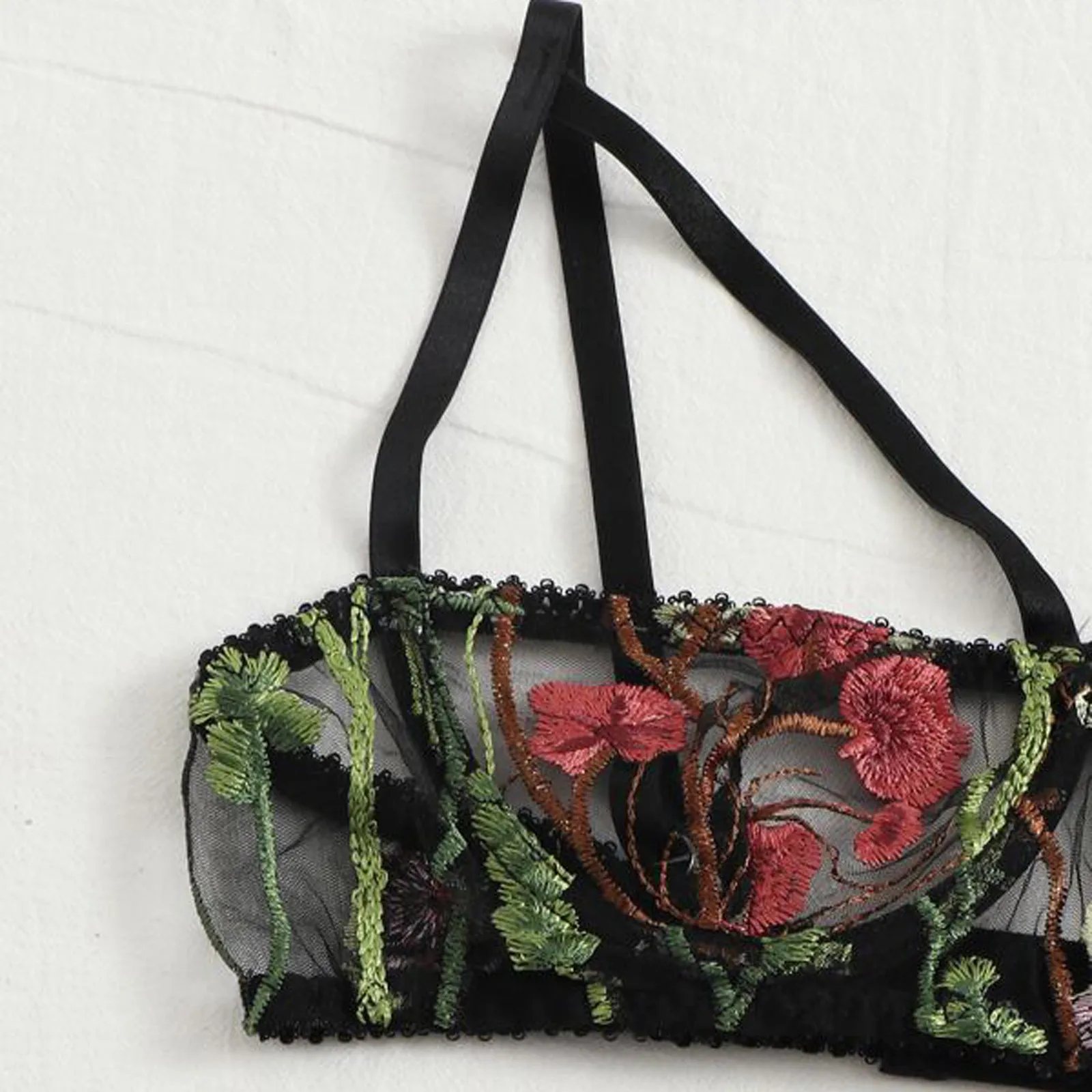 

Ladies Sexy Temptation Transparent Underwear Floral Embroidery Lace Bodysuit Bra Sets Babydoll Dress Hot Brassiere Lenceria cd