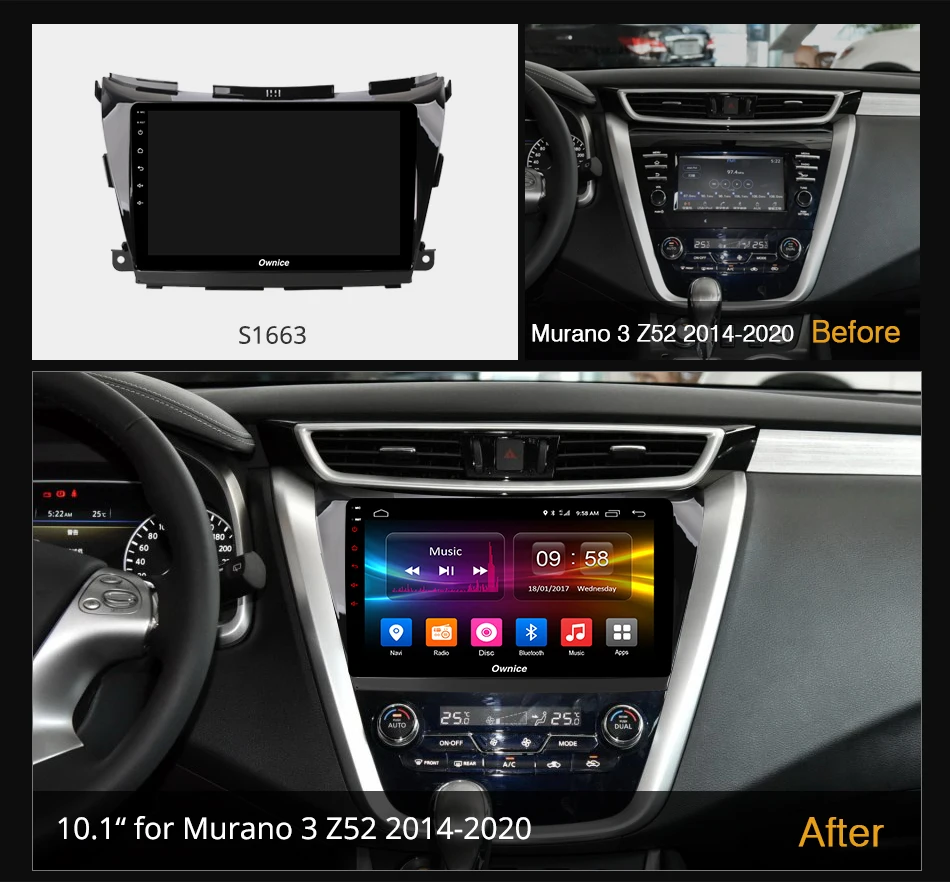 Автомобильный мультимедийный радиоплеер Ownice 6G + 128G Android 10 0 для Nissan Murano 3 Z52 2014 2020