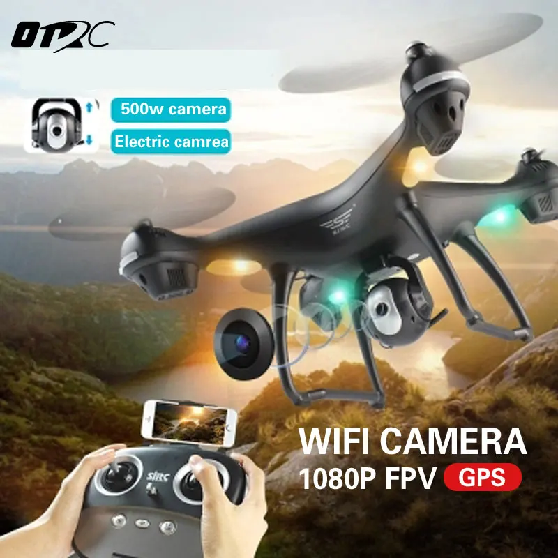 Распродажа SJRC S70W Радиоуправляемый Дрон gps Квадрокоптер вертолет с HD 1080P 720P камера Дрон двойной gps модуль