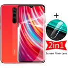 Гидрогелевая пленка для экрана 2 в 1 для Xiaomi Redmi Note 8 Pro Note8 8T 8A Mi8, защита для объектива камеры, не защитное закаленное стекло