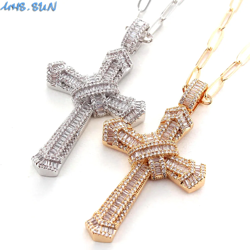 Роскошное ожерелье MHS.SUN с подвеской в виде креста модное цепочкой
