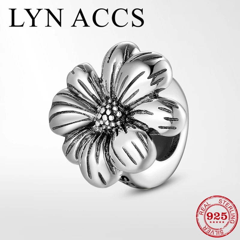 Бусины-шармы женские из серебра 100% пробы с цветущими цветами | Украшения и