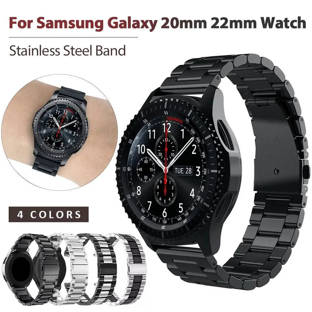 Ремешок из нержавеющей стали для часов Samsung Gear Sport S2 S3 Galaxy 42 мм 46 Ширина 20 22