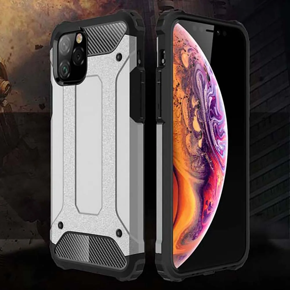 KEYSION противоударный бронированный чехол для iPhone 11 Pro Max TPU + PC 2в1 задняя крышка